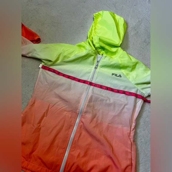 FILA Sport Neon Ombre Zip-Up Windbreaker Jacket - XS - Picture 3 of 10